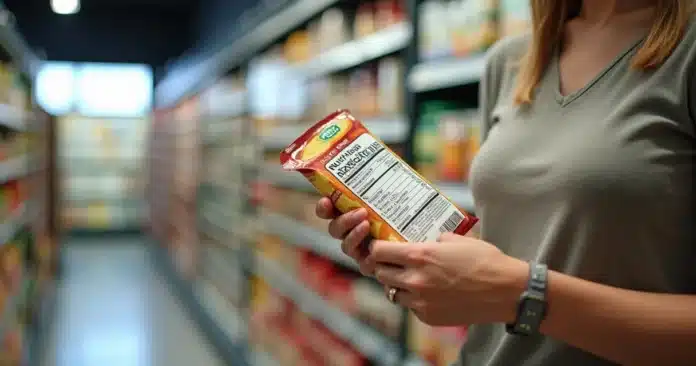 Pessoa lendo rótulo nutricional de alimento em dieta low carb